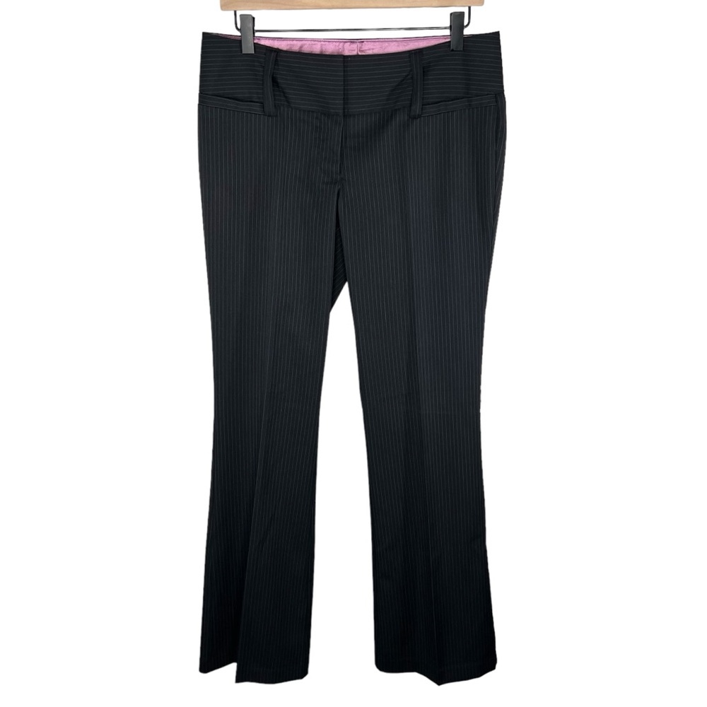Y2K Low Rise Pinstripe Black Trouser Slacks‎ 7